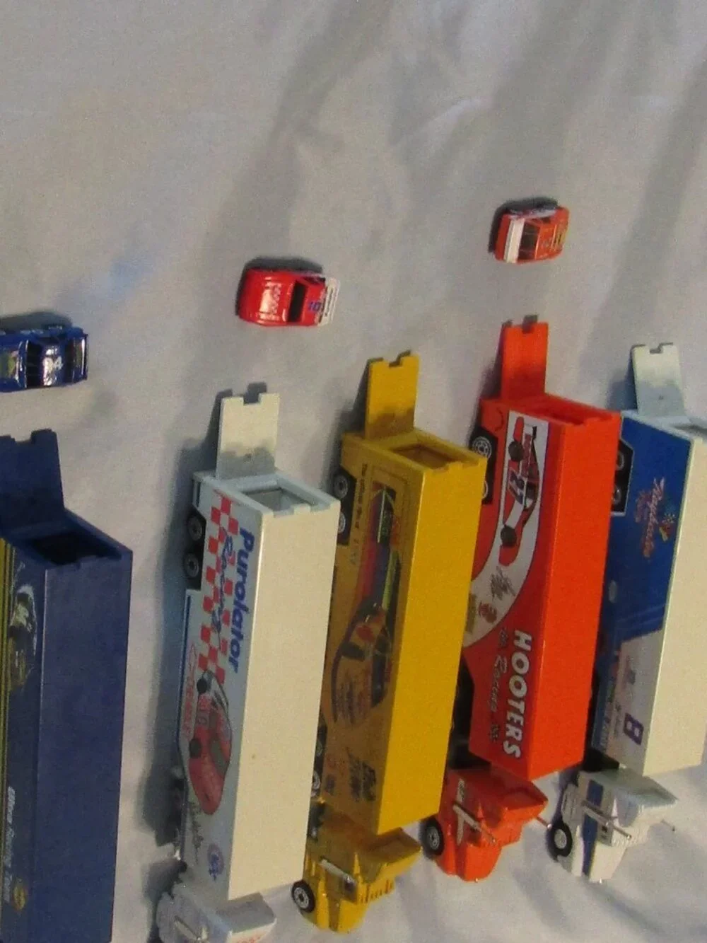 Lot 5 1990s RACING CHAMPIONS RACING NASCAR TRANSPORTER TRUCKS Hooters Kodak +++
